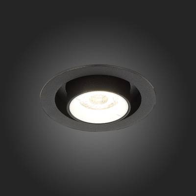 ST702.438.12 Св-к встр. Черный LED 1*12W 3000K 900Lm Ra80 24° IP20 D90xH92 180-240V