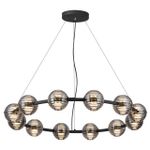 5041/120L L-VISION ODL24 427 черн./золото/дымчатый/металл/стеко Люстра LED 120W 4000К 9364Лм TRONI