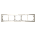 VLS110503 Рамка стеклянная VOLTUM S70 на 5 постов, (кашемир, стекло) (ТМ Maytoni)