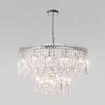 Умная подвесная люстра с прозрачным хрусталем 60160 хром