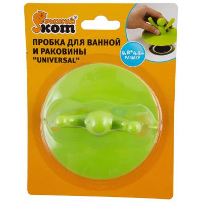 Пробка для ванной и раковины "UNIVERSAL", цвет в ассортименте