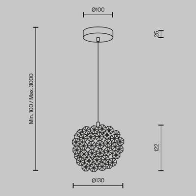 Подвесной светильник Adamant G9х1 MOD487PL-01BS. TM Maytoni