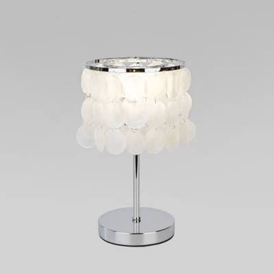 Настольный светильник с перламутром 208101 хром