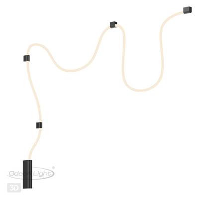 4391/30CL HIGHTECH ODL24 260 черный/металл/канат Настенно-потолочный светильник накладной (3 крепления в комплекте) IP20 LED 30W 1185Лм 4000K CORDA