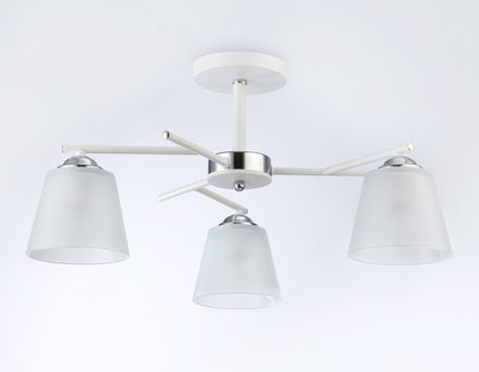 Светильник подвесной TR303202/3 WH/CH/FR белый/хром/белый матовый E27*3 max 60W D550*260