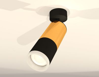 Комплект поворотного светильника XM6302012 SBK/PYG/FR черный песок/золото желтое полированное/белый матовый MR16 GU5.3 (A2210, C6327, A2010, C6302, N6245)