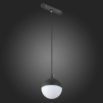 ST358.433.07 Магнитный трековый светильник подвесной Черный LED 1*7W 3000K 520Lm Ra>80 120° IP20 D90xH90 48V