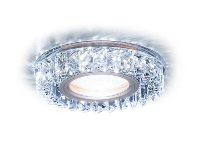 Встраиваемый точечный светильник со светодиодной лентой S255 CH хром/прозрачный хрусталь/MR16+3W(LED WHITE)