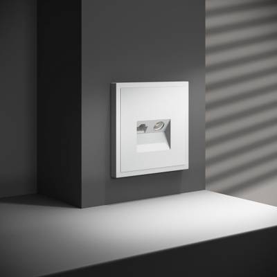 VLS060702 Розетка телевизионная встраиваемая VOLTUM S70 TV+RJ45 кат. 6, (белый матовый). (ТМ Maytoni)