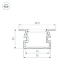 Профиль PDS-FS-2000 ANOD BLACK (Arlight, Алюминий)