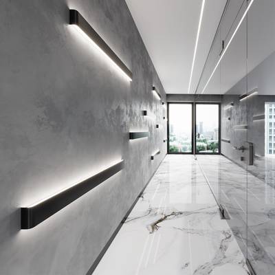 4294/40WL HIGHTECH ODL22 361 черный/металл Настенный светильник IP20 LED 40W 3245Лм 3000K FRAMANT