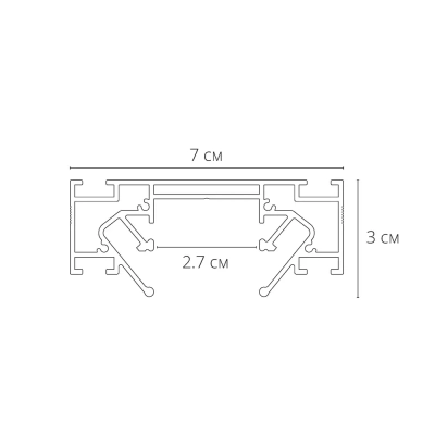 Профиль для монтажа накладного шинопровода Arte Lamp OPTIMA-ACCESSORIES A723305