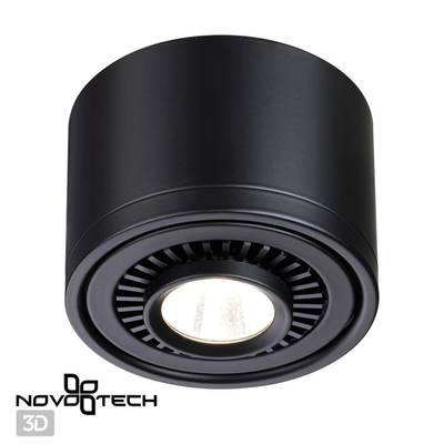 358812 OVER NT21 219 черный Светильник накладной светодиодный IP20 LED 9W 770Лм 4000K 220V GESSO