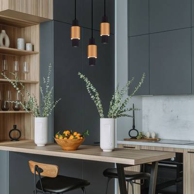 Подвесной светодиодный светильник 50204/1 LED черный/матовое золото