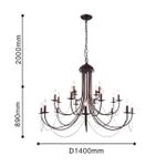 Подвесная люстра Plini 2590-20P, 20*E14*40W. ТМ F-Promo