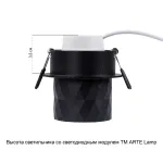 Точечный встраиваемый светильник Arte Lamp FANG A5562PL-1BK, 1хGU10