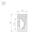 Силиконовый профиль WPH-FLEX-1018-SIDE-S10-20m WHITE (Arlight, Силикон)