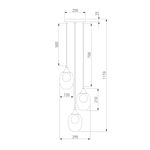 Подвесной светильник 70216/3 латунь, G9х3