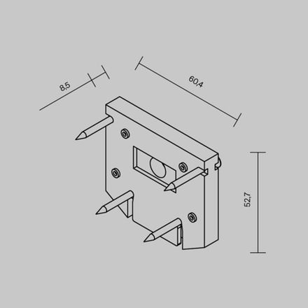 Торцевая заглушка для демпферного шинопровода Exility, белая, 1шт., TRA034D-EC-422W. TM Maytoni