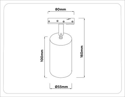 Светильник трековый GL5133 BK черный GU10 max 12W