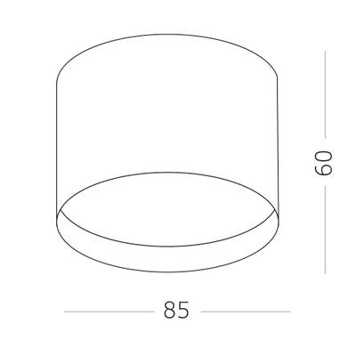 ST163.402.01 Светильник потолочный Черный GX53 1*50W IP20 D85xH60 220V Без ламп