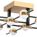 745147 Люстра BERGAMO LED 5Wх10 4000LM ЧЕРНЫЙ МАТОВЫЙ/ЗОЛОТО 4000K Lightstar