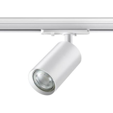 370964 PORT NT23 292 белый Светильник однофазный трехжильный трековый GU10 50W 220V PIPE