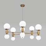 Умная подвесная люстра с плафонами 30182 латунь