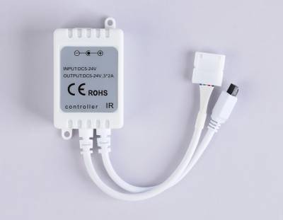Контроллер для светодиодных лент RGB с инфракрасным пультом 6A 12V 72W/ 24V 144W GS11251 (CR2025)