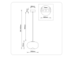 Светильник светодиодный подвесной LH11082 BK/SM черный/дымчатый 4W 3000K D180*130