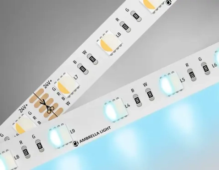 Светодиодная лента RGB с холодным белым светом GS4403 5050 60Led/ 10W m/ 24V IP20 RGBW+6500K/ 5000*10*1.87mm/ кратность резки 100mm (5 конт.)