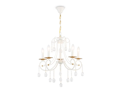 Светильник подвесной TR4916/5 WH/GD белый/золото E14/5 max 40W D550*860