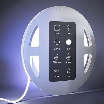 Светодиодная лента Ultra 24В COB 6Вт/м 6000К 5м IP 20 201069. TM Maytoni