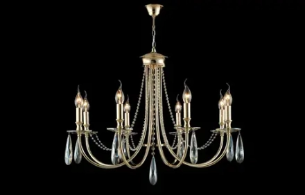 Люстра Crystal Lux VICTORIA SP8 GOLD/AMBER 3340/308
