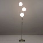 CL102934 Томми Хром Мат.+ Белый Св-к Торшер