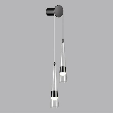 5044/24WL L-VISION ODL24 435 глянц.темн.хром/прозрачный/металл/стекло Бра LED 24W 3000K 2536Лм LUMP