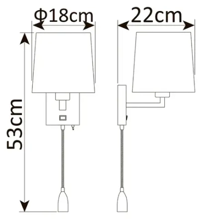 Бра Arte Lamp HALL A9246AP-2SS, 1хE27