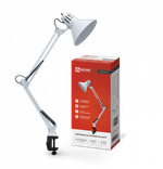 Светильник настольный СНС 13Б 60Вт E27 230В под лампу на струбцине бел. (кор.) IN HOME 4690612012728