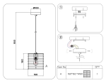 Подвесной светильник в стиле лофт TR8410 WH белый E27 max 60W 160*160*950