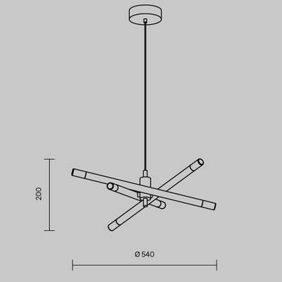 Подвесной светильник Wands FR6130PL-L18B, LED. TM Maytoni
