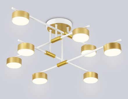 Светильник потолочный FL51751/8 WH/GD белый/золото GX53/8 max 12W 720*720*245