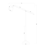 Торшер Arte Lamp BRACCIO A2054PN-1AB, 1хE27
