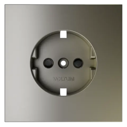 VLS000704 Накладка для розетки с заземлением и защитными шторками, S70 (шелк). (ТМ Maytoni)