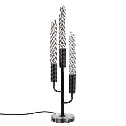 5459/9TL L-VISION ODL_EX26 041 черный глянцевый/прозрачн./металл/стекло/хрустальное стекло Настольная лампа LED 9W (3*3W) 3000K 460Лм KOLOS