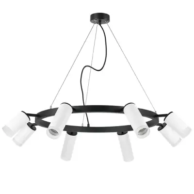 LR0188643640 Люстра RULLO 8х50W GU10 ЧЕРНЫЙ/БЕЛЫЙ (571018+214436-4+214486-4+202430-8)