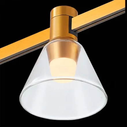 ST814.206.03 Магнитный трековый светильник FARM Золотистый LED 1*3W 3000K 89Lm Ra90 120 IP20 D90xH102 24V