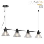 6595/4A MODERNI LN25 черный/прозрачный, металл/стекло Подвес E27 4*60W 220V CORNE