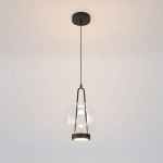 Подвесной светодиодный светильник со стеклянным плафоном 50267/1 LED черный, LED