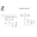 ST365.436.07 Магнитный трековый светильник Черный LED 1*7W 3000K 595Lm Ra>80 36° IP20 L-xW44xH90 48V