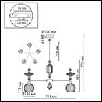 5414/5 MODERN ODL_EX26 античная бронза/терракот/синий/бежевый/коричневый/металл/керамика Люстра E14 5*40W TERRA